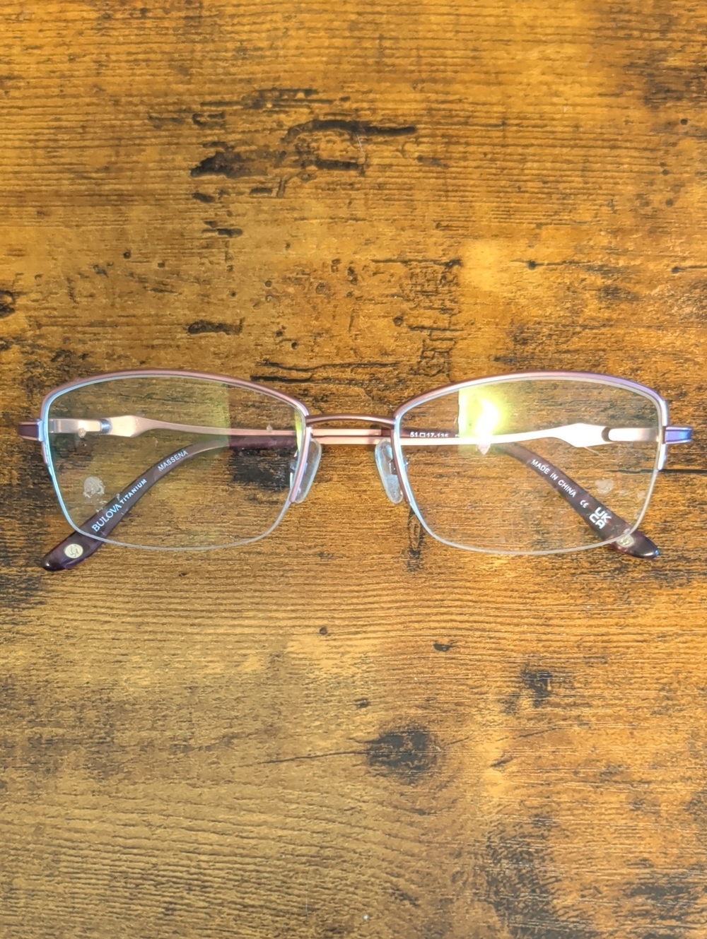 Bulova Eyeglass Frame In Rose